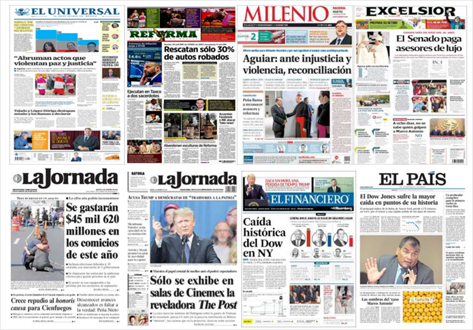 Bolsa de Valores de Nueva York y Aguiar Retes en primeras planas