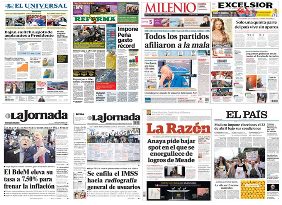 Banxico y cierre de gobierno de EE.UU. en primeras planas