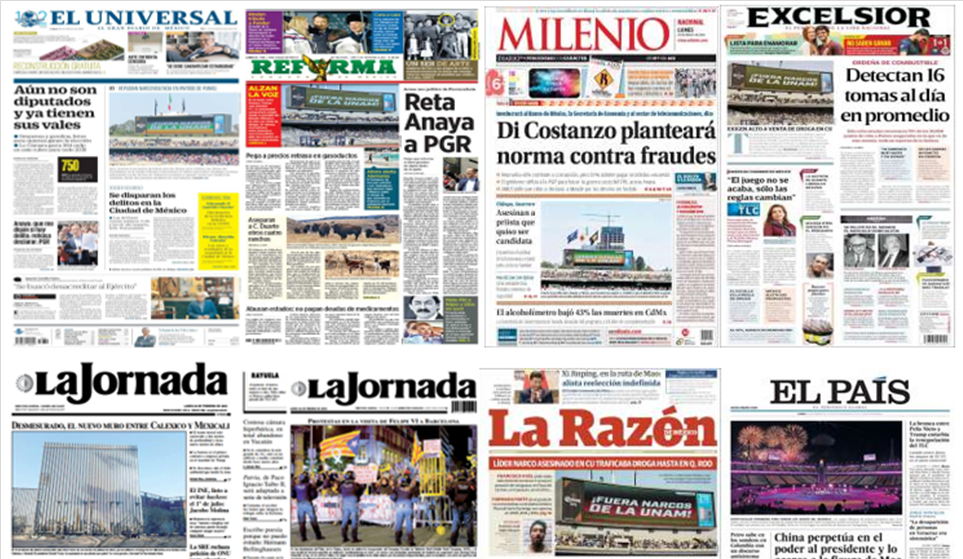 Anaya, PGR y Juegos Olímpicos de Invierno en primeras planas