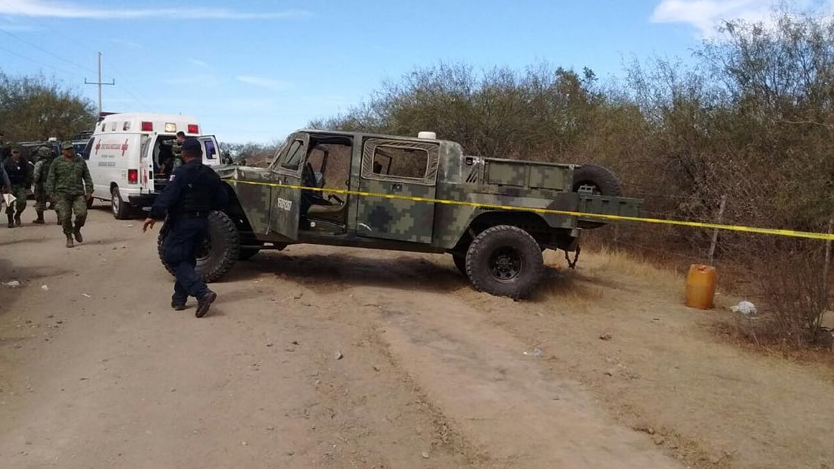 Persecución en Sinaloa deja un soldado muerto y seis más heridos