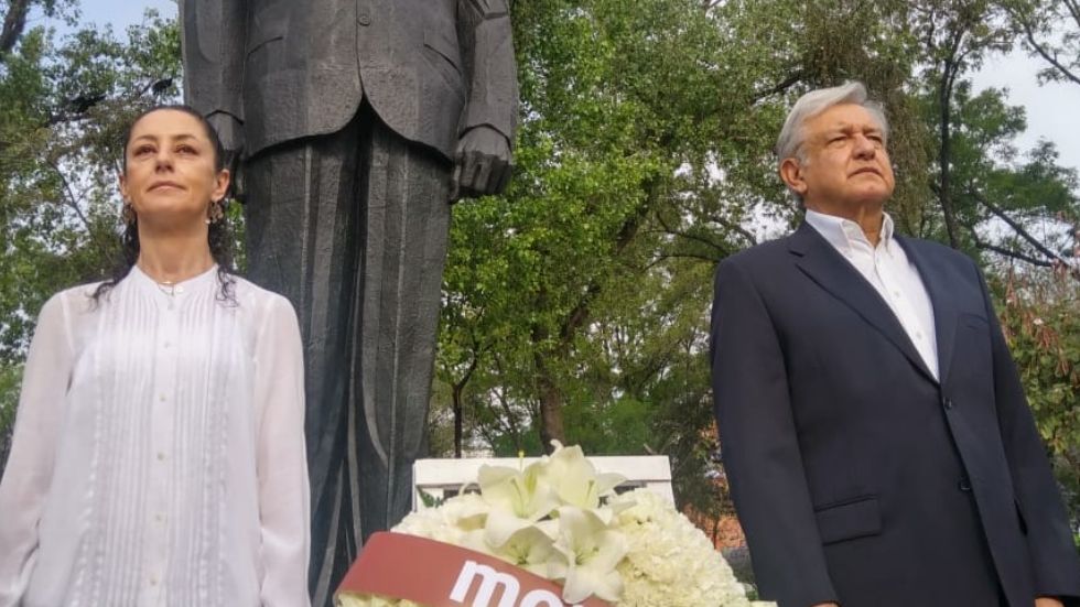 TEPJF retira spot de Sheinbaum en el que aparece AMLO - amlo-andres-manuel-lopez-obrador-y-claudia-sheinbaum-monumento-general-lazaro-cardenas
