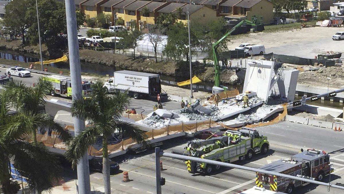 Ingeniero advirtió de grietas en puente colapsado de Florida