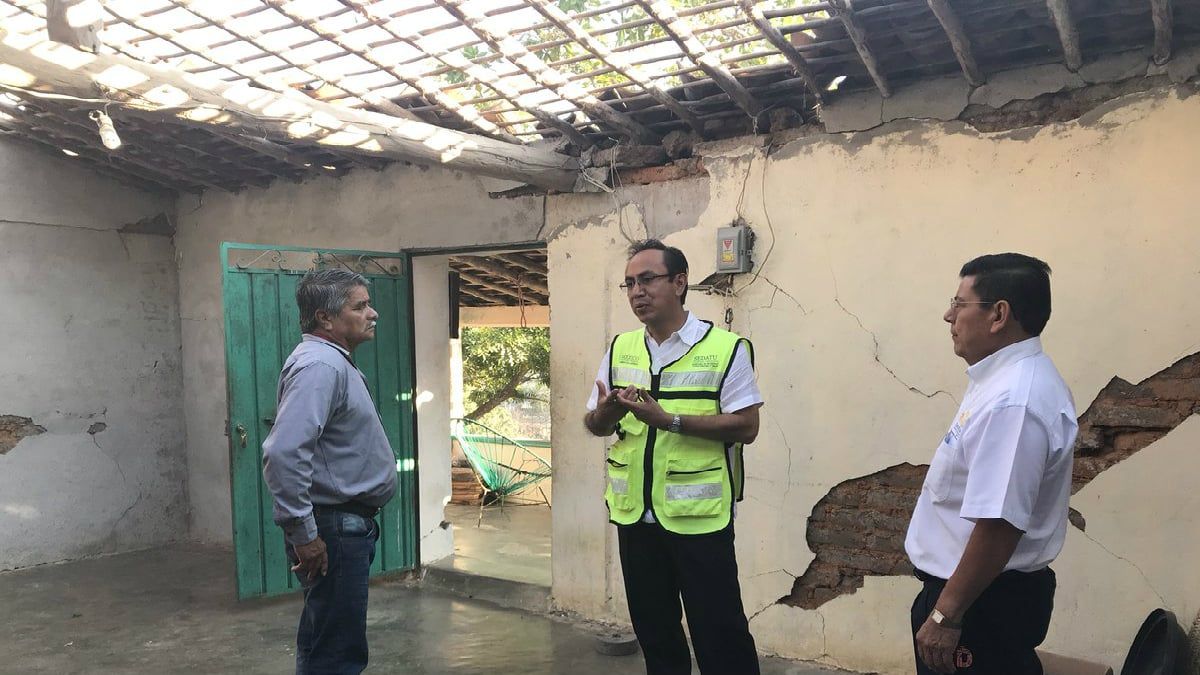 Cuadrillas censan viviendas afectadas por sismo en Oaxaca