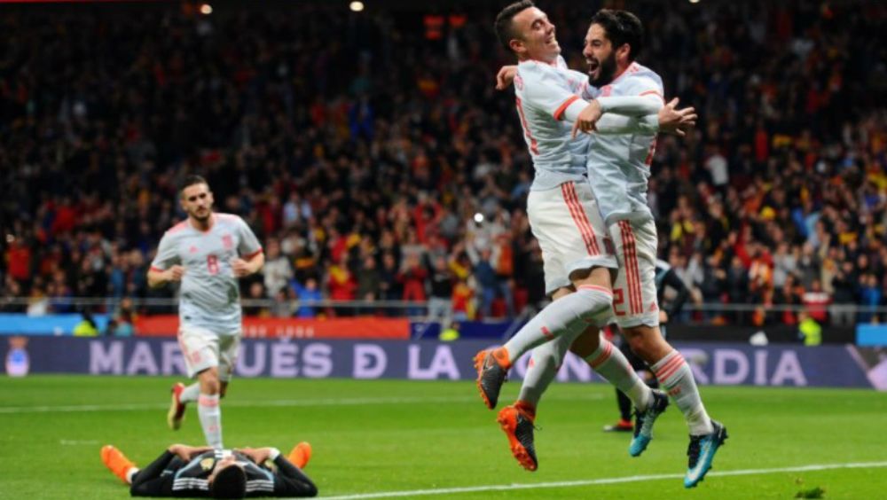 España humilla a Argentina en el Wanda Metropolitano