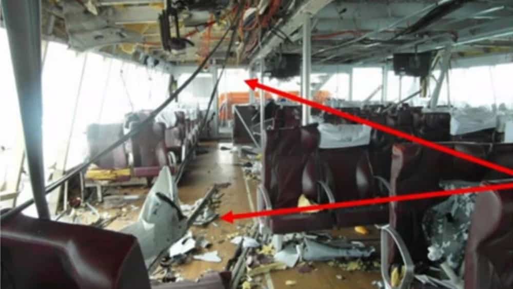 Imágenes del artefacto que explotó en ferry de Playa del Carmen