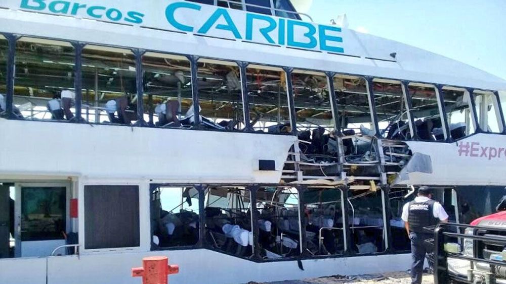 Explosión en ferri de Playa del Carmen fue intencional: PGR