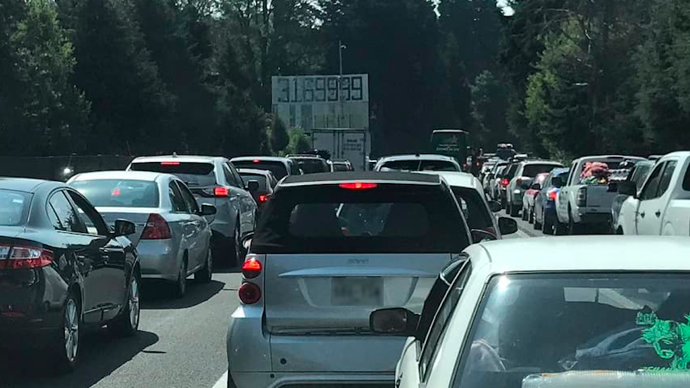 Afectación vial en la México-Toluca