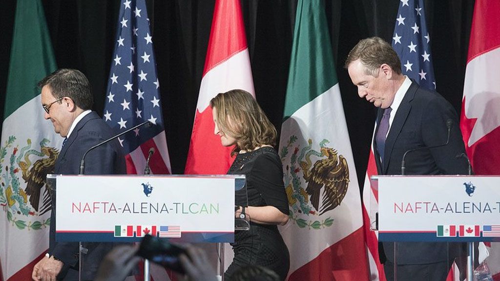 Renegociación del TLCAN cumple un año - nafta-tlc-ap