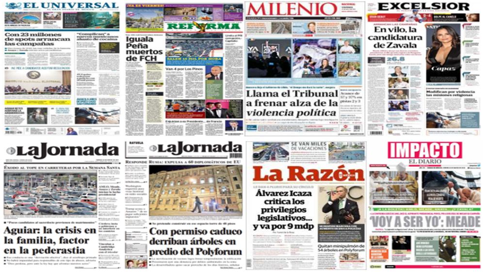 Campañas electorales en las portadas del viernes