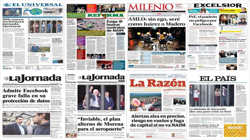 Facebook, INE y Austin en primeras planas