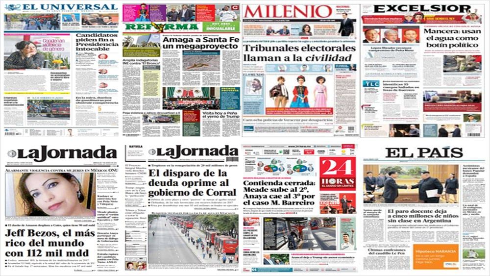 TEPJF y Trump en primeras planas