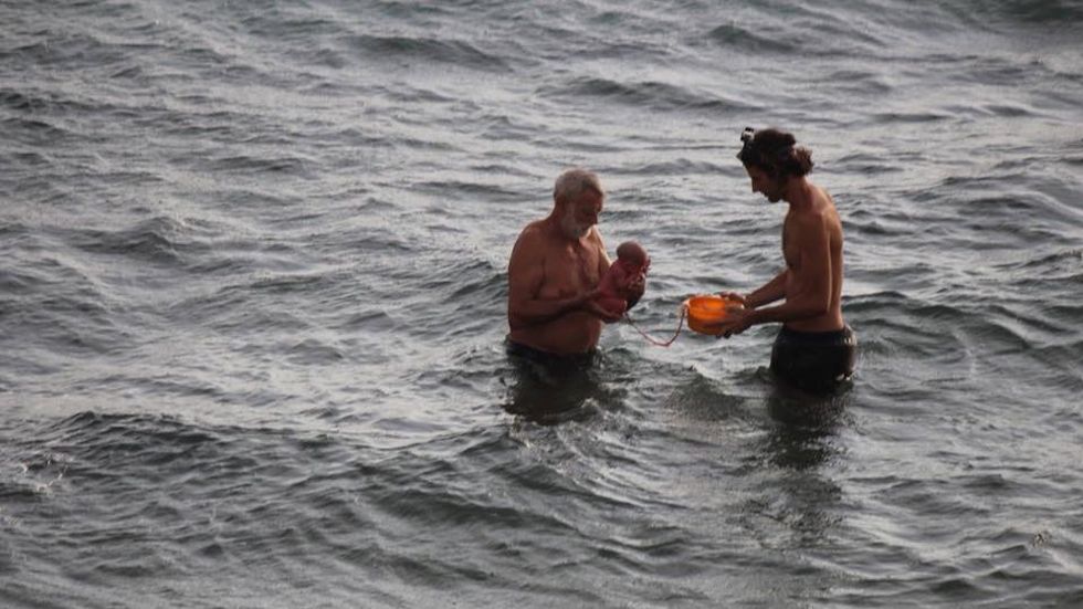 Mujer da a luz en aguas del Mar Rojo