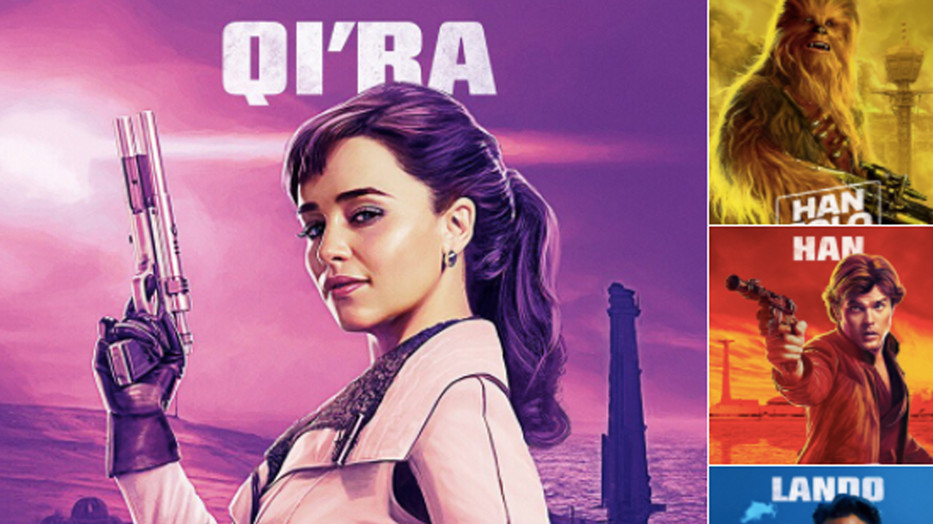 Revelan nuevos pósters de ‘Han Solo: una historia de Star Wars’