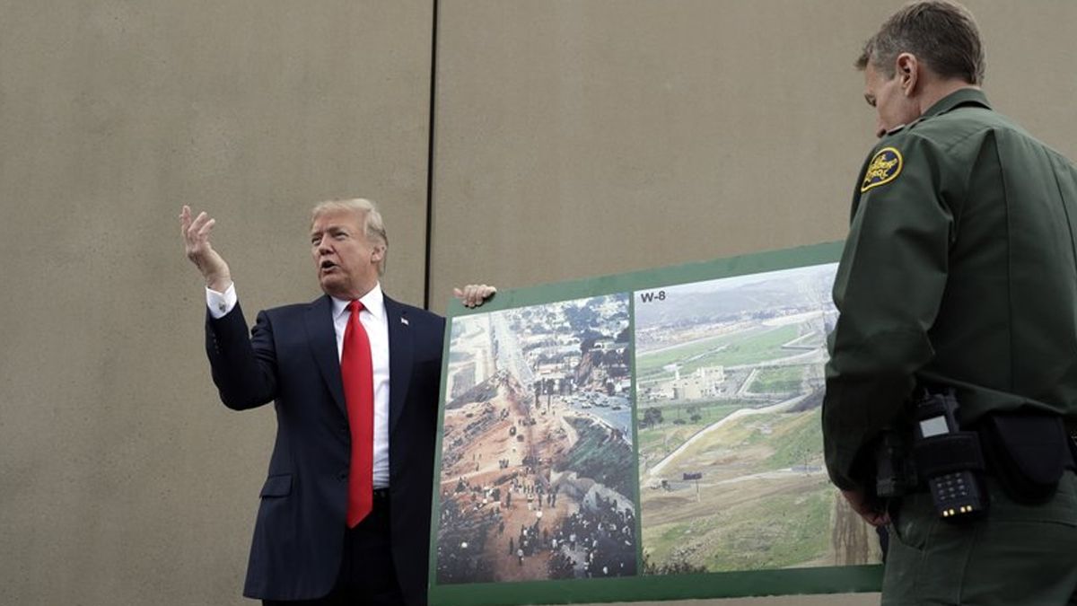 Trump miente al anunciar la construcción del muro