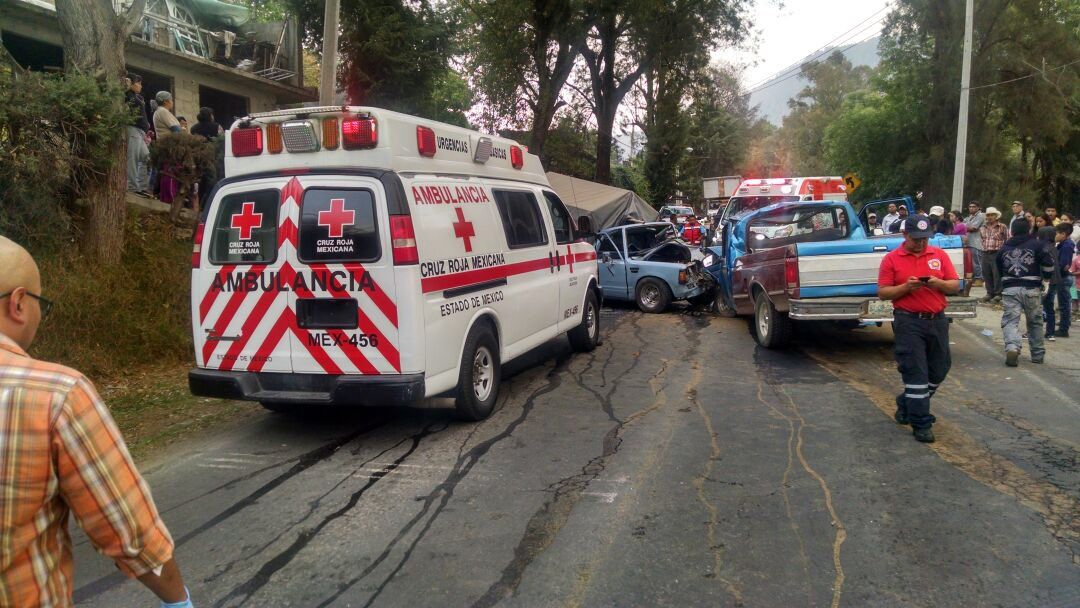 Al menos ocho lesionados tras choque en el Estado de México - choque-edomex2