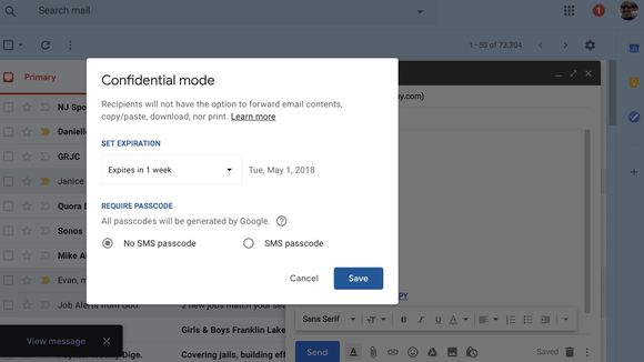 Gmail buscará proteger datos confidenciales de los usuarios - gmail-modo-confidencial