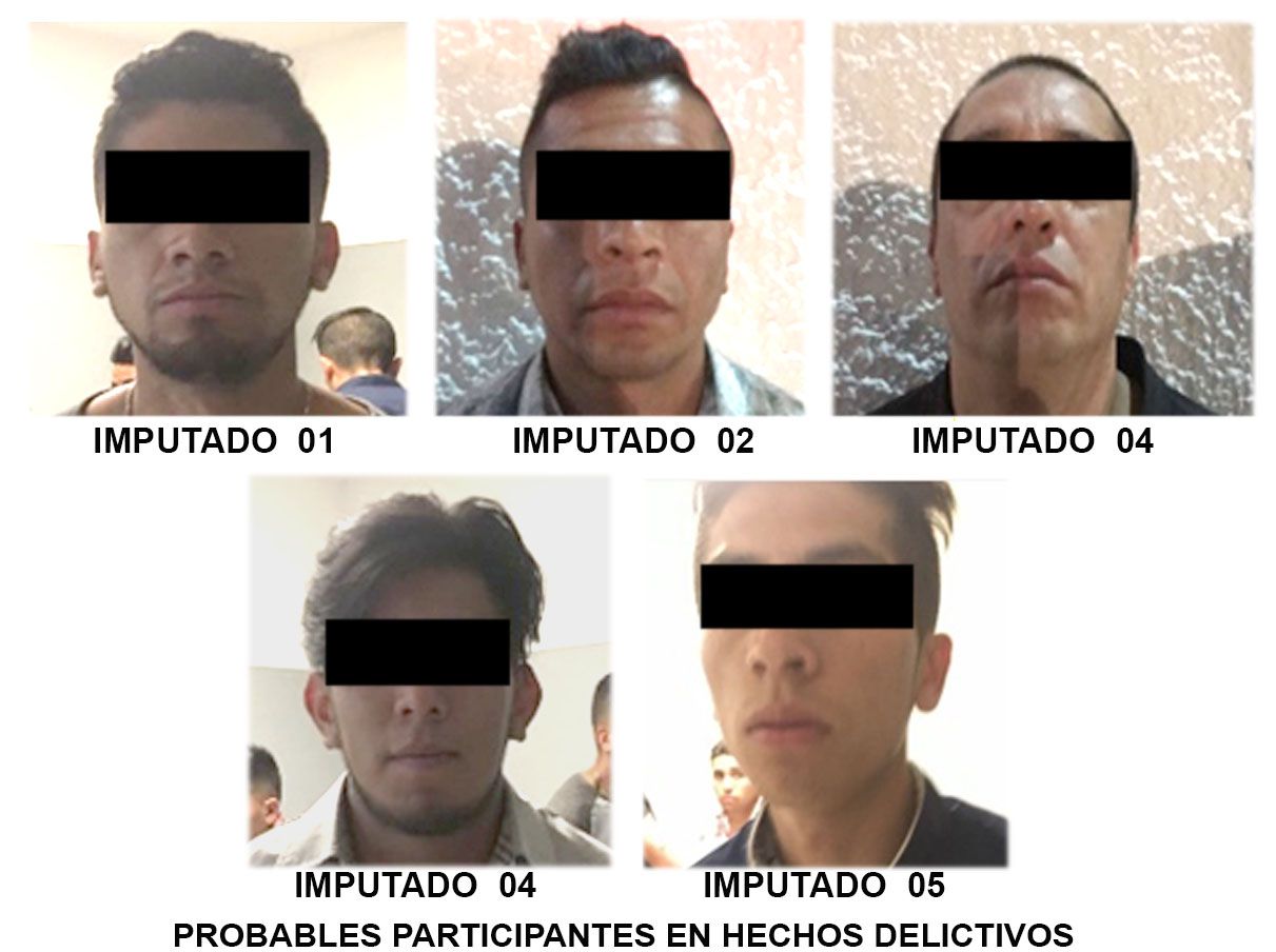 Al reclusorio, cinco presuntos asaltantes de una joyería en Coyoacán - imputados-joyeria-coyoacan