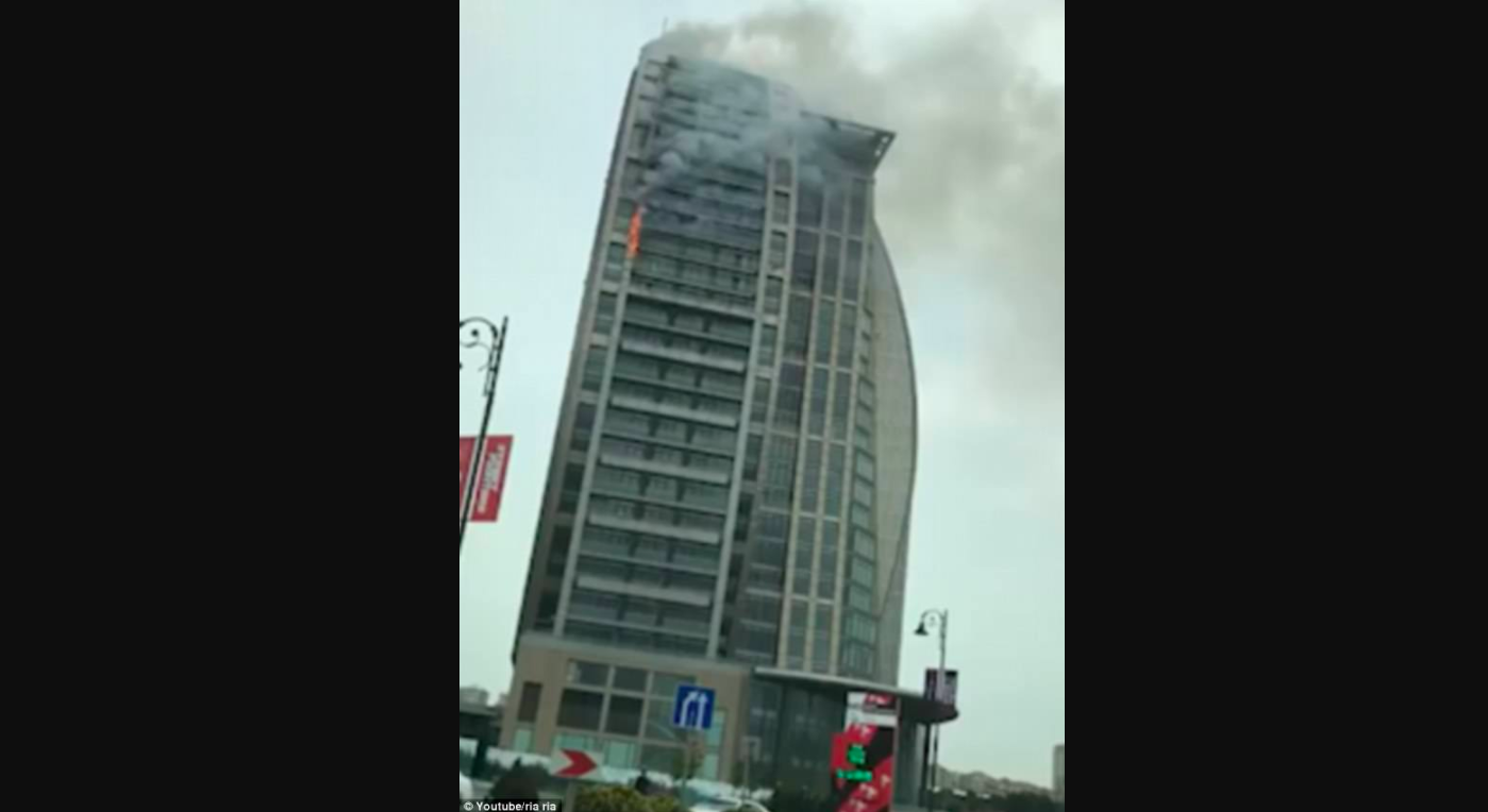 #VIDEO Incendio en Torre Trump en Azerbaiyán