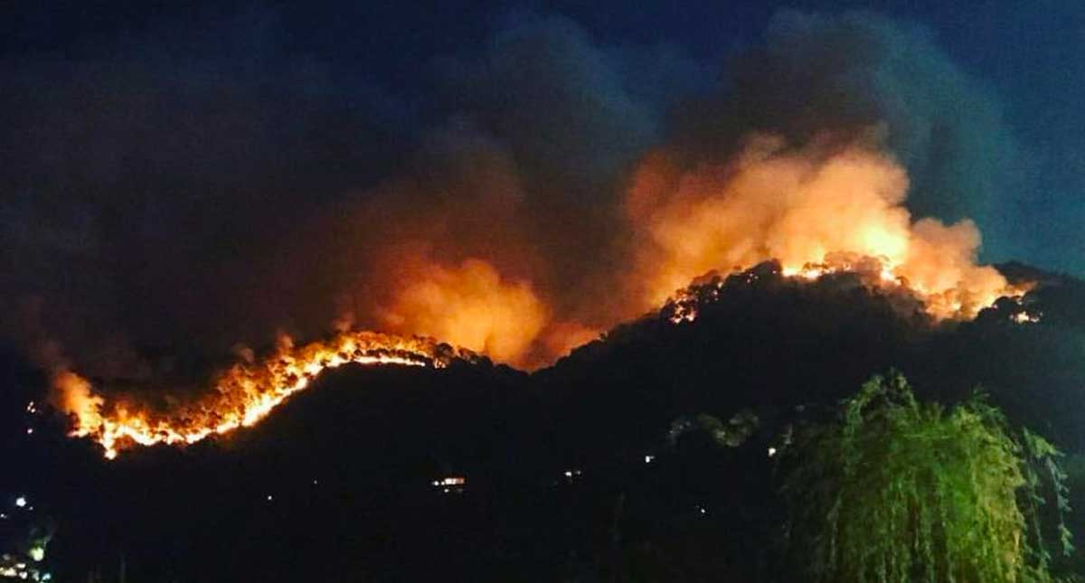 Incendio forestal en Valle de Bravo
