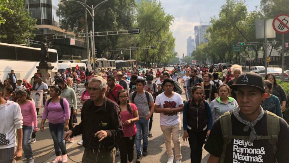 Marchan en CDMX a 43 meses del Caso Iguala