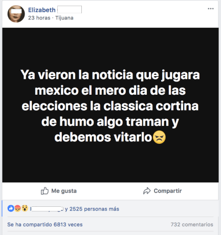 Falso que México dispute partido del Mundial el 1 de julio - mexico-mundial-elecciones