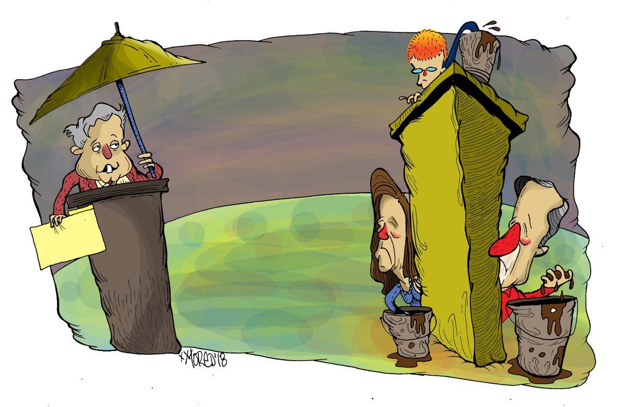 Seis cartones que ilustran el primer debate presidencial