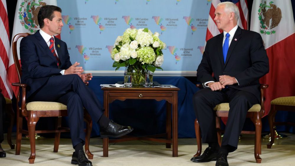 Acuerdan Peña Nieto y EE. UU. acelerar trabajos para actualización de TLCAN