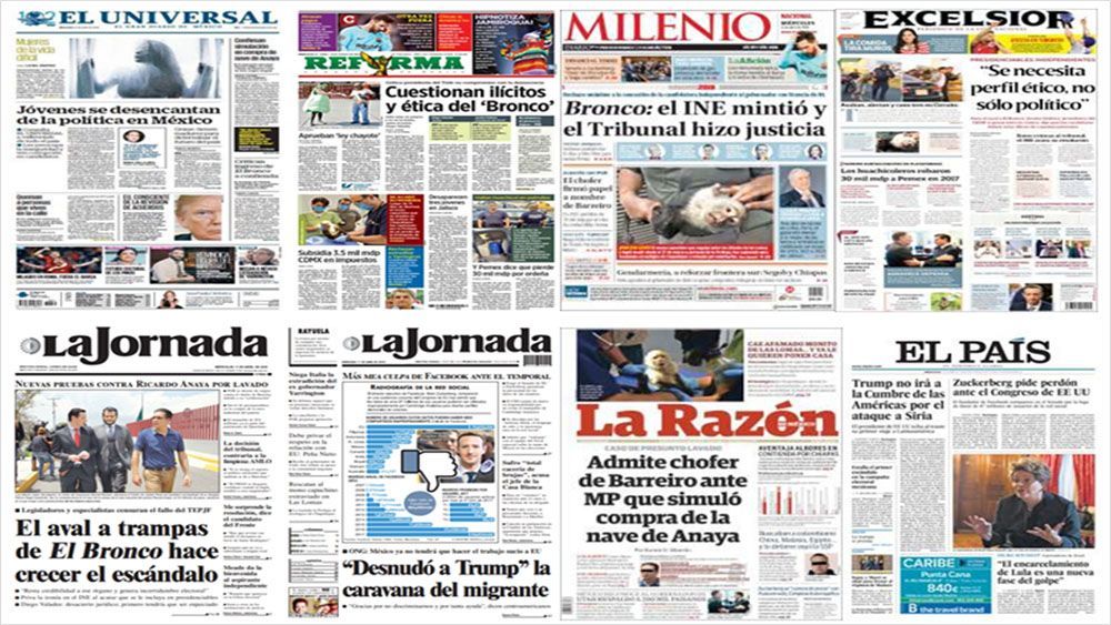 El Bronco y Zuckerberg en primeras planas