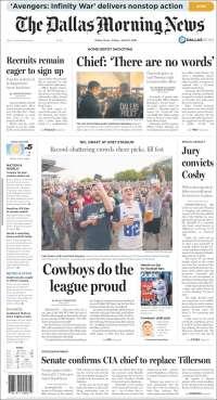 Reunión entre Kim Jong-un y Moon Jae-in acaparan las primeras planas - portadas-27-abr-dallas