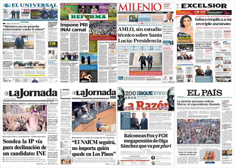 Reunión entre Kim Jong-un y Moon Jae-in acaparan las primeras planas - portadas-27-abr1