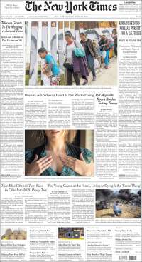 Checo Pérez y Corea del Norte en primeras planas - portadas-30-abr-nyt