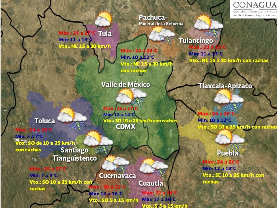 Lluvias afectarán 25 estados del país - pronostico-del-tiempo-vdm-29-de-abril