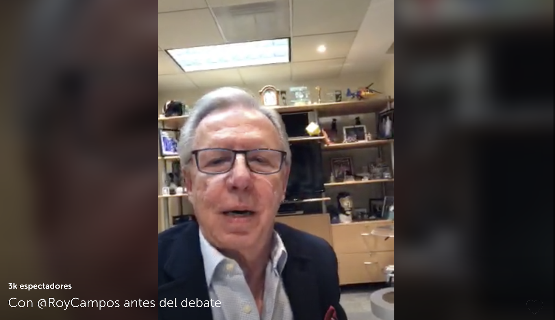 Con Roy Campos antes del debate