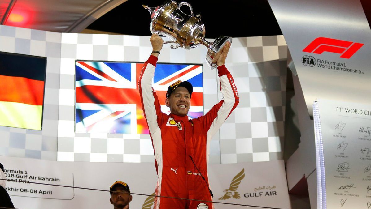 Vettel gana un competido Gran Premio de Bahréin