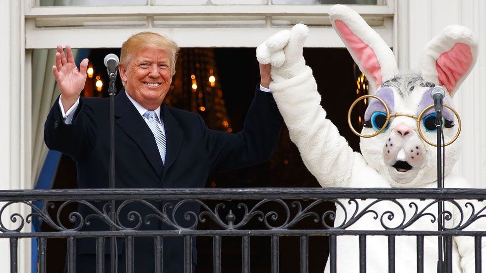 Trump festeja la Pascua en la Casa Blanca