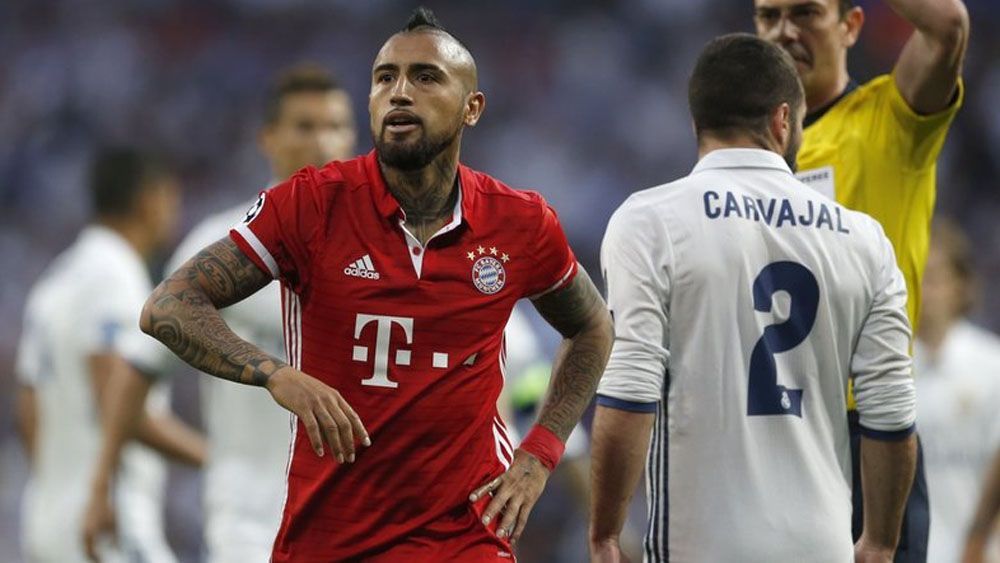Arturo Vidal calienta el Bayern Munich vs Real Madrid