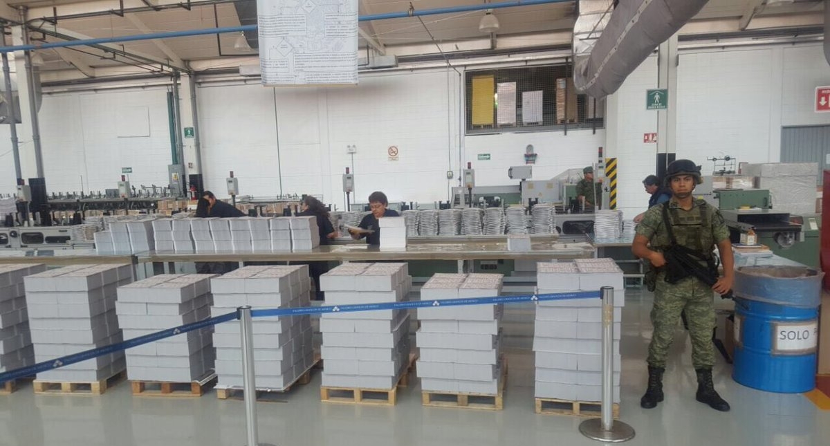 Arranca la impresión de boletas para elecciones presidenciales - boleta-electoral-ine-2018-impresion