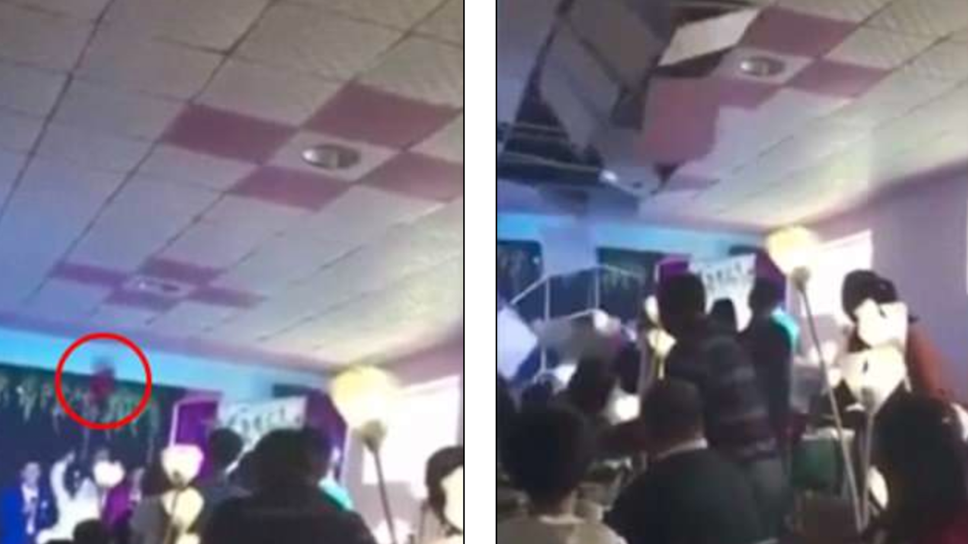 #Video Novia lanza el ramo y tira el techo