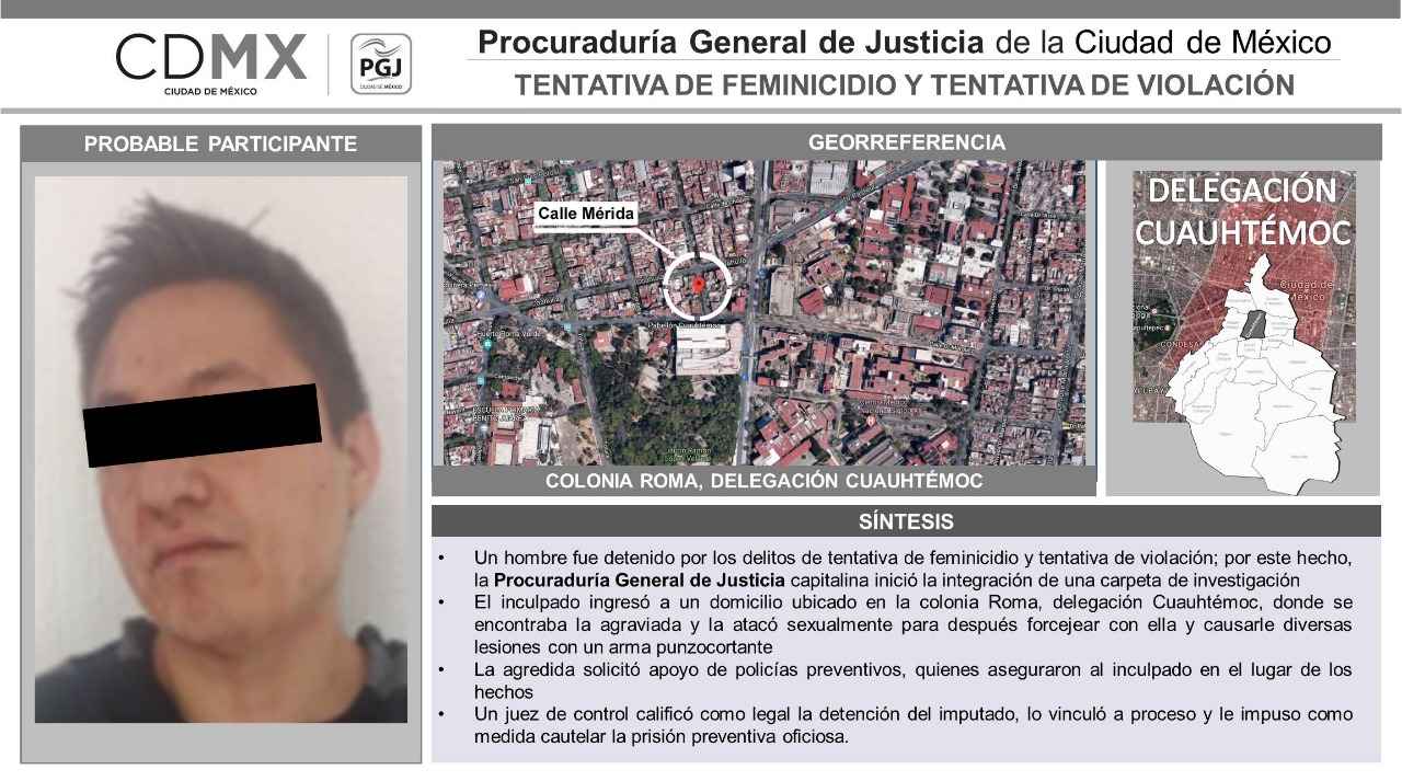 Hombre va a juicio por delitos de feminicidio y violación en la CDMX - feminicidio-violacion-cuauhtemoc