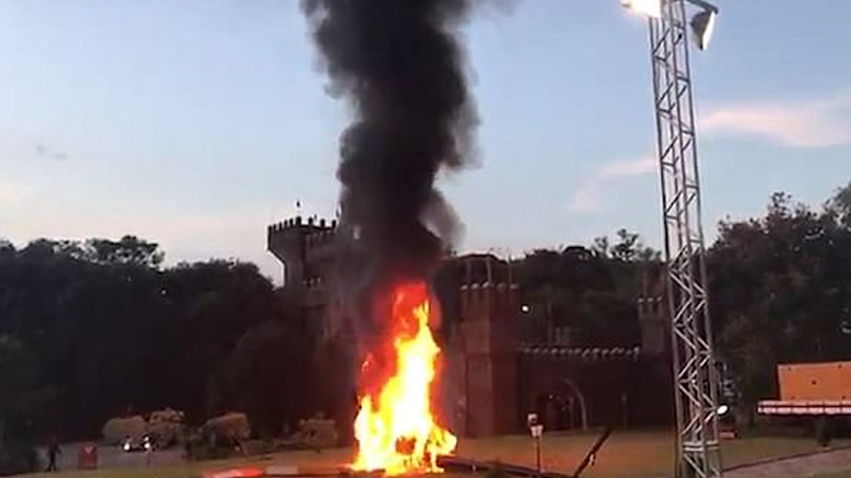 #Video Novia resulta ilesa tras desplomarse su helicóptero