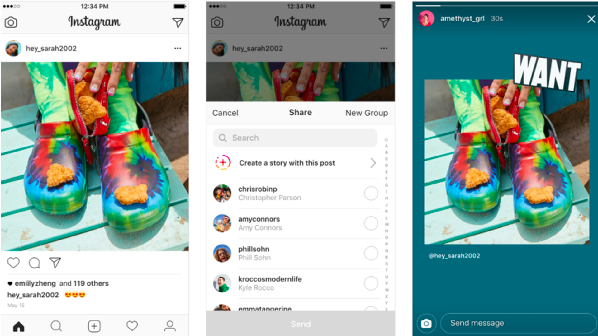 Instagram permite compartir publicaciones de amigos como historias
