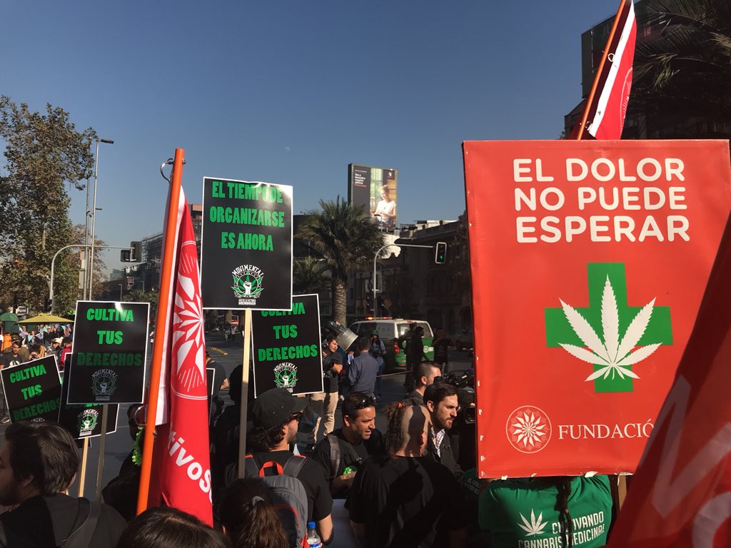 Marchan a favor de la mariguana en Chile - marcha-mariguana-chile2