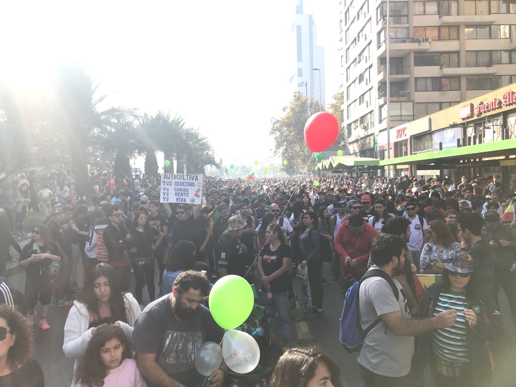 Marchan a favor de la mariguana en Chile - marcha-mariguana-chile3