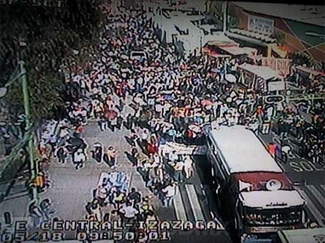 Movilizaciones colapsan vialidad en centro de la Ciudad de México - marchas-dia-del-trabajo-ciudad-de-mexico