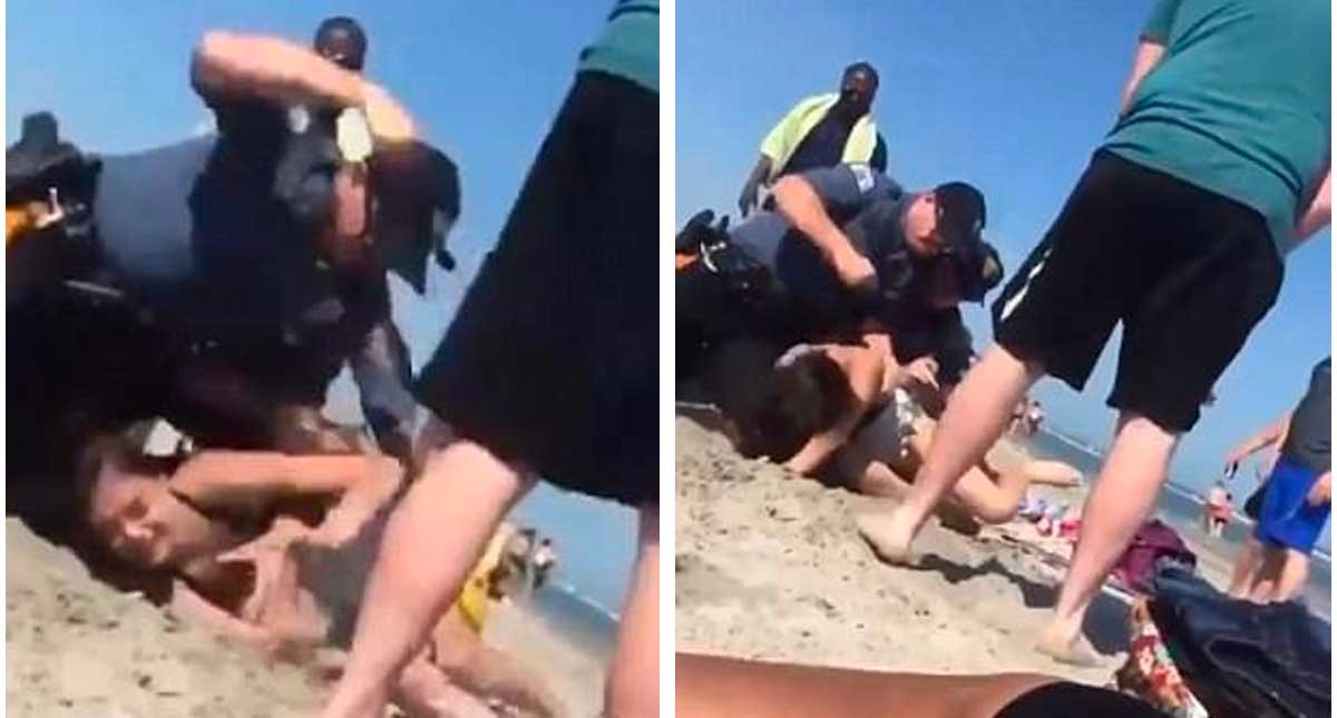 #Video Policía golpea brutalmente a menor de edad en la playa #Video Policía golpea brutalmente a menor de edad en la playa