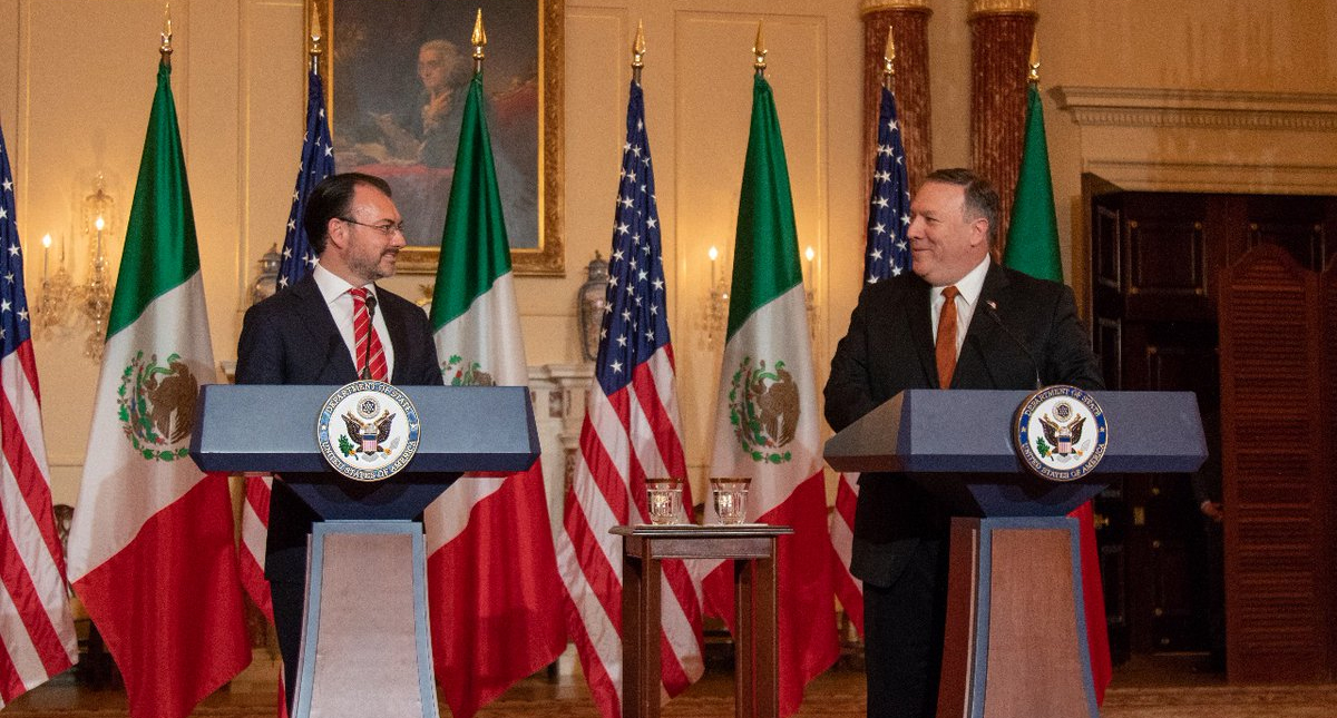 Videgaray y Pompeo acuerdan fortalecer relación bilateral