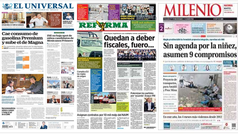 Gasolinas y Kabul en primeras planas