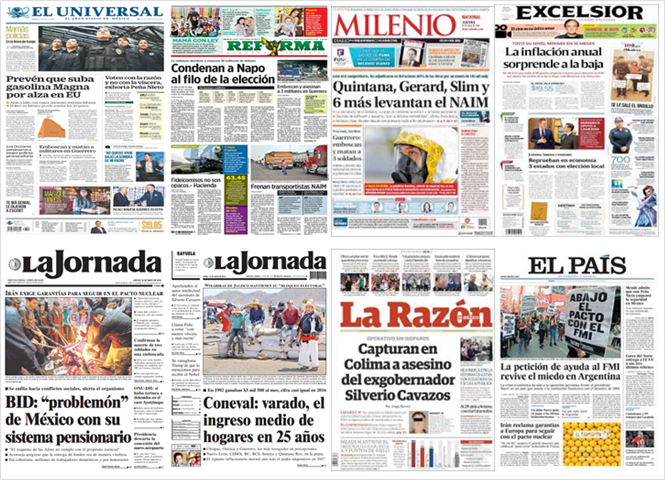 Inflación, Trump y Corea del Norte en primeras planas - portadas-10-may1