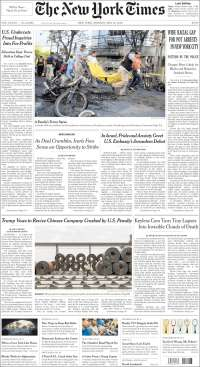 Segob, elecciones y Trump en primeras planas - portadas-14-may-nyt