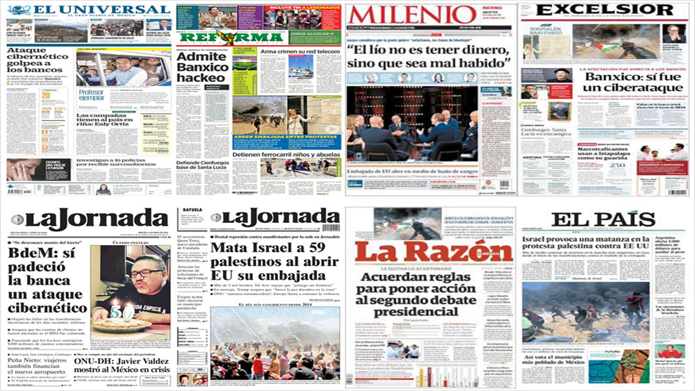 Banxico y Gaza en primeras planas